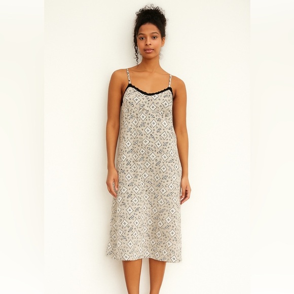 JO.SH | Patterned Gray Women's Robe and Nightgown Set - Picture 1 of 16